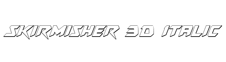 Skirmisher 3D Italic  フリーフォントのダウンロード