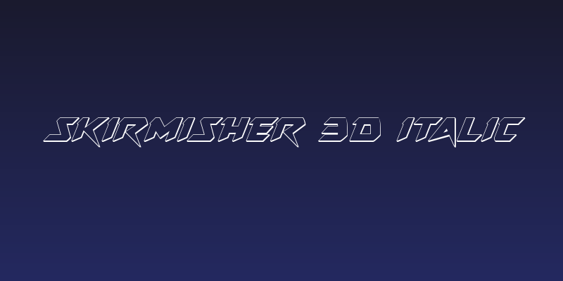 Skirmisher 3D Italic Social Header
