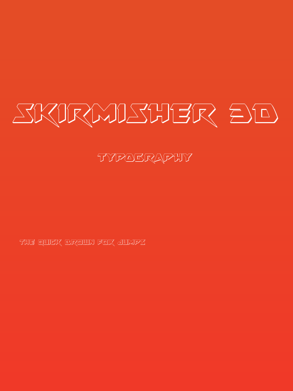 Skirmisher 3D Poster