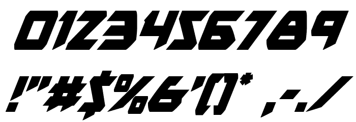 Skirmisher Condensed Italic Font OTHER CHARS