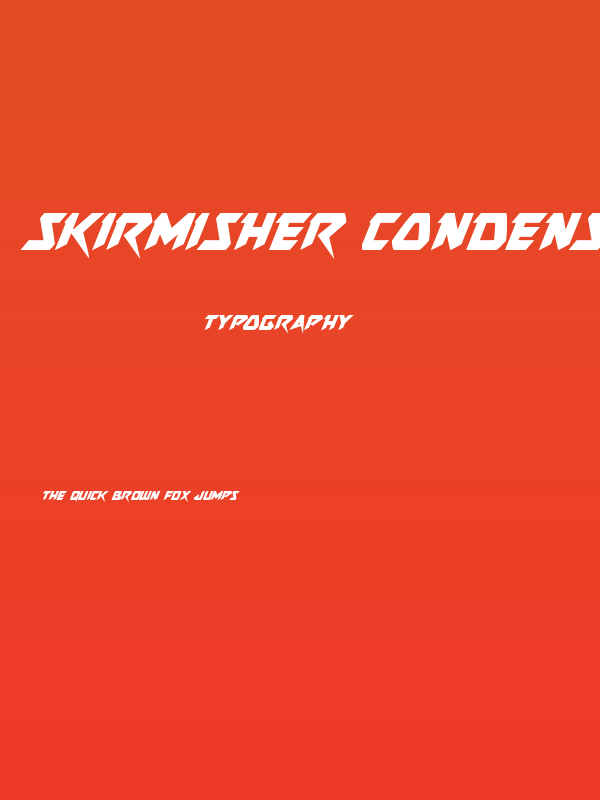 Skirmisher Condensed Italic Poster