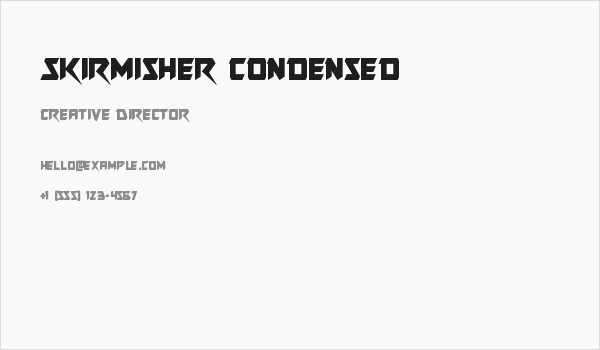 Skirmisher Condensed Business Card