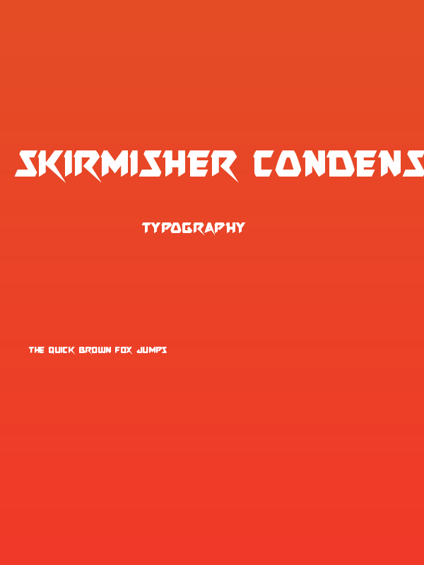 Skirmisher Condensed Poster