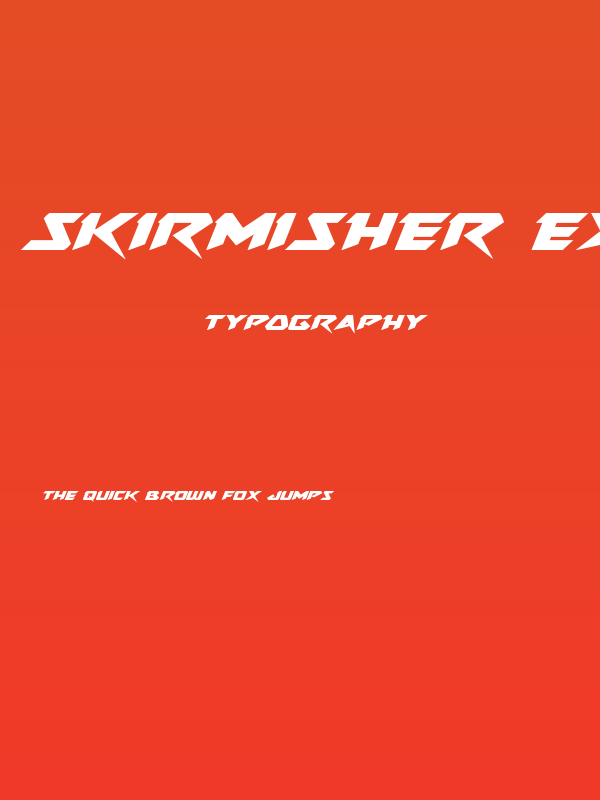 Skirmisher Expanded Italic Poster