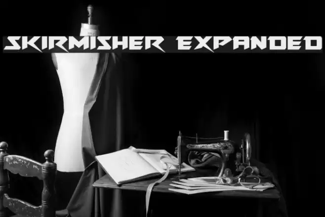 Skirmisher Expanded Font examples