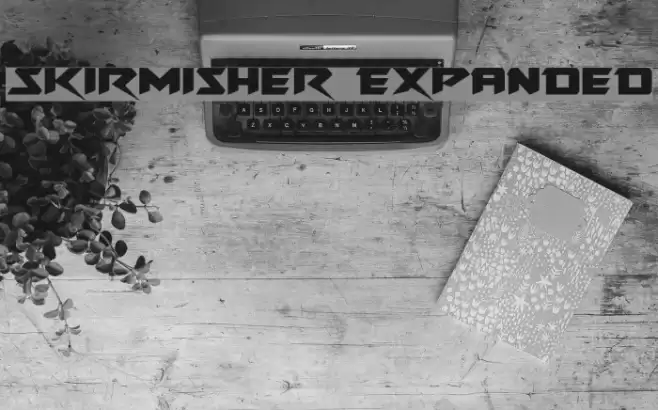 Skirmisher Expanded Font examples