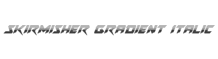 Skirmisher Gradient Italic Font