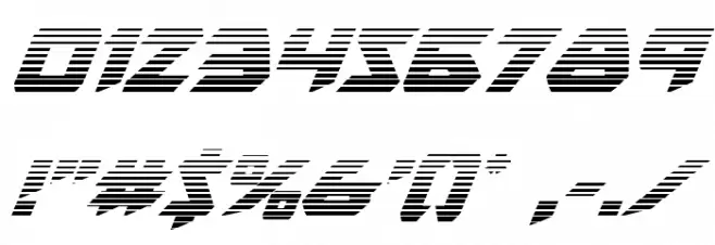 Skirmisher Gradient Italic Font OTHER CHARS