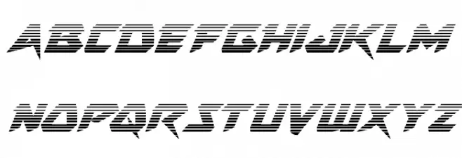 Skirmisher Gradient Italic Schriftart Groß