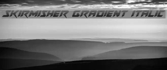 Skirmisher Gradient Italic Font examples