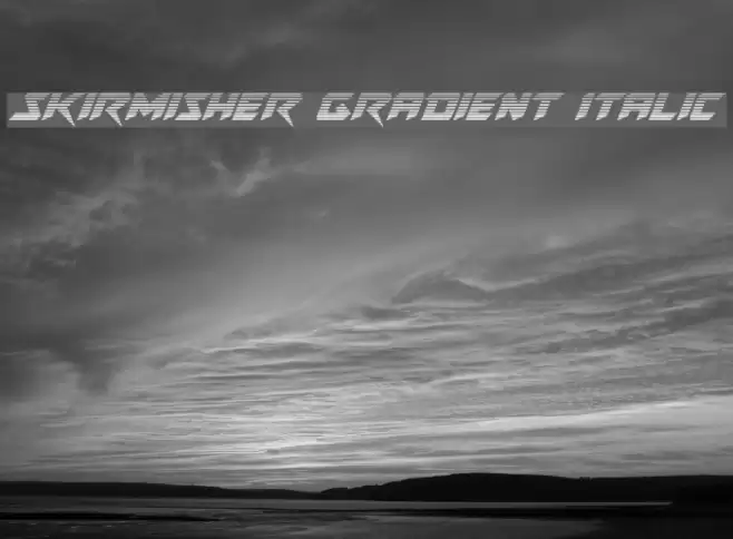 Skirmisher Gradient Italic Font examples