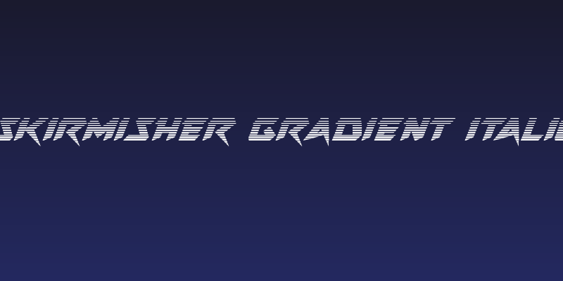 Skirmisher Gradient Italic Social Header