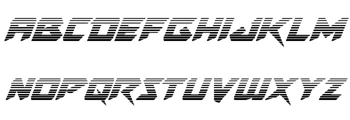 Skirmisher Gradient Italic Font LOWERCASE