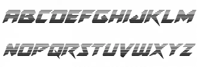 Skirmisher Gradient Italic 字体 小写