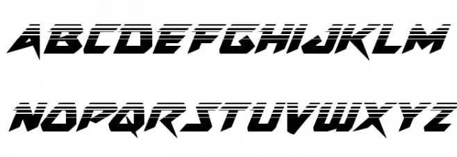 Skirmisher Halftone Italic 字体 大写