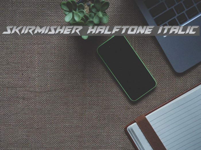 Skirmisher Halftone Italic Example 1