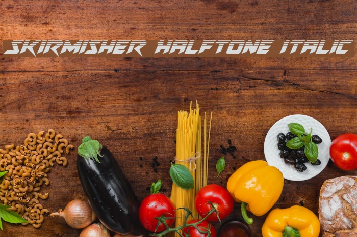 Skirmisher Halftone Italic Example 2