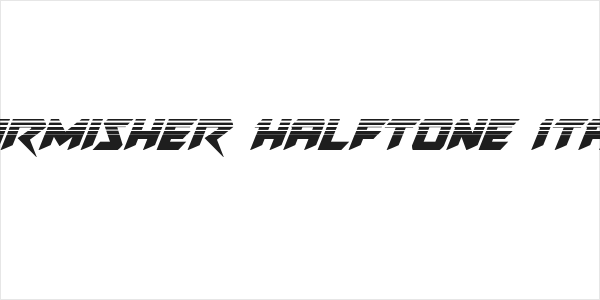 Skirmisher Halftone Italic Logo