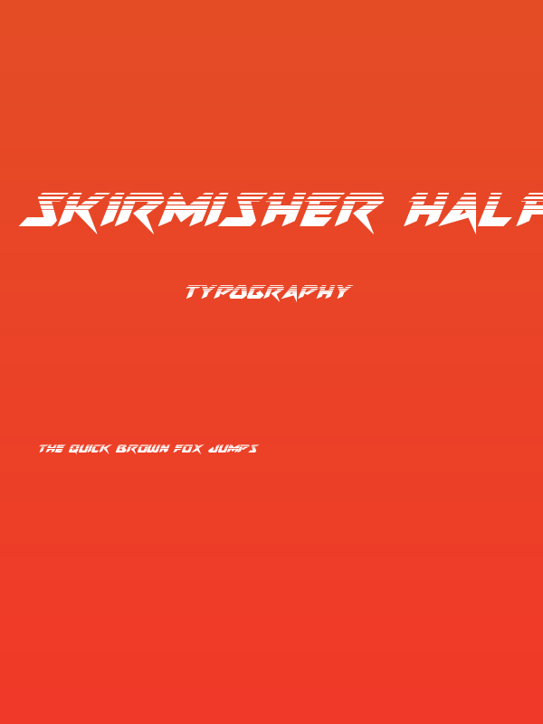 Skirmisher Halftone Italic Poster