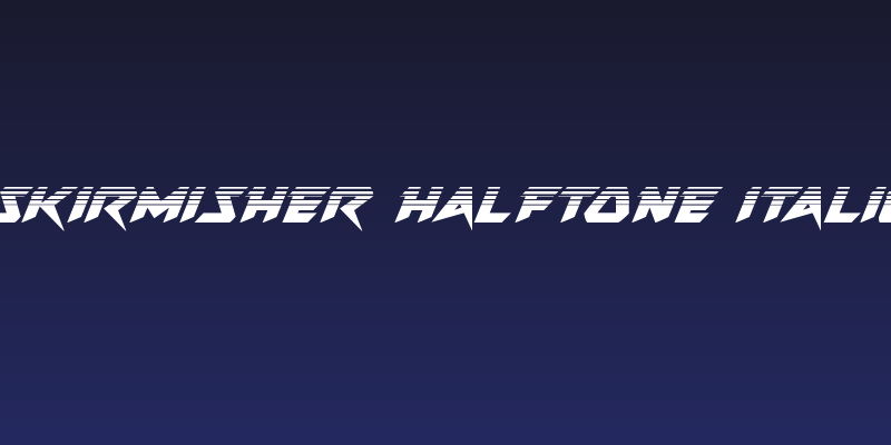 Skirmisher Halftone Italic Social Header