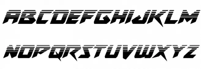 Skirmisher Halftone Italic Font LOWERCASE