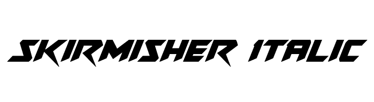 Skirmisher Italic  Скачать бесплатные шрифты