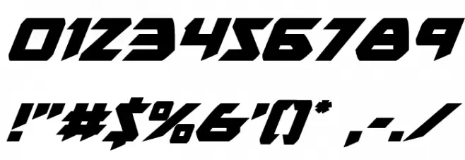 Skirmisher Italic Font OTHER CHARS