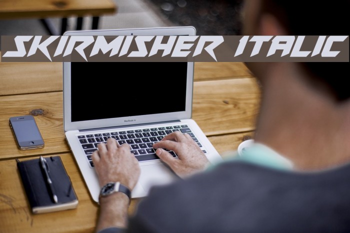 Skirmisher Italic Example 1