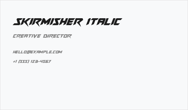 Skirmisher Italic Business Card
