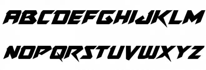 Skirmisher Italic Caratteri MINUSCOLO