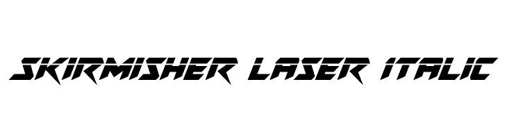 Skirmisher Laser Italic  नि: शुल्क फ़ॉन्ट्स डाउनलोड