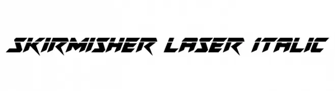 Skirmisher Laser Italic  Frei Schriftart Herunterladen