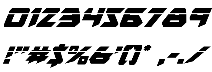 Skirmisher Laser Italic Font OTHER CHARS