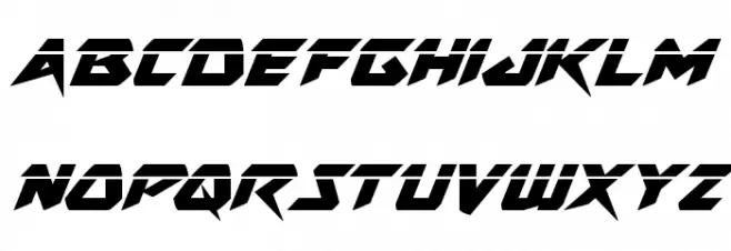 Skirmisher Laser Italic Polices MAJUSCULES