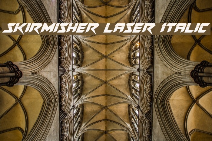 Skirmisher Laser Italic Font examples