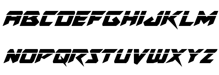 Skirmisher Laser Italic Font LOWERCASE