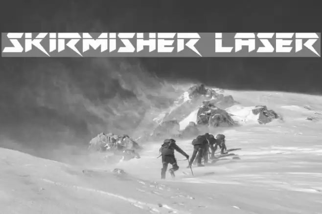 Skirmisher Laser Font examples