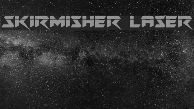 Skirmisher Laser Font examples