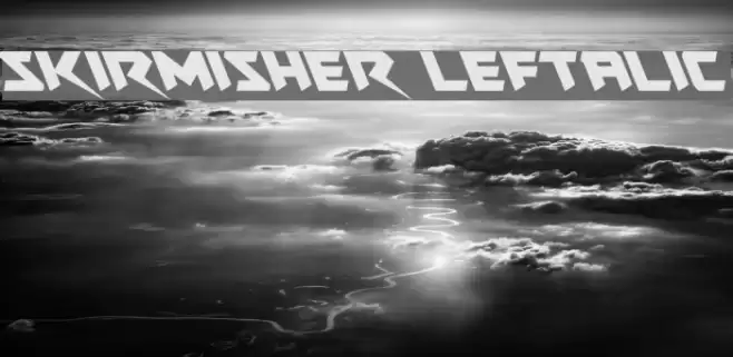 Skirmisher Leftalic Font examples