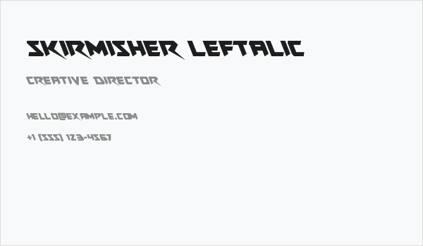 Skirmisher Leftalic Business Card