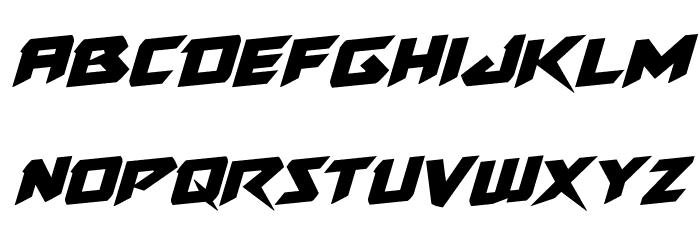 Skirmisher Rotalic Font LOWERCASE