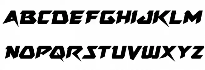 Skirmisher Semi-Italic फ़ॉन्ट अपरकेस