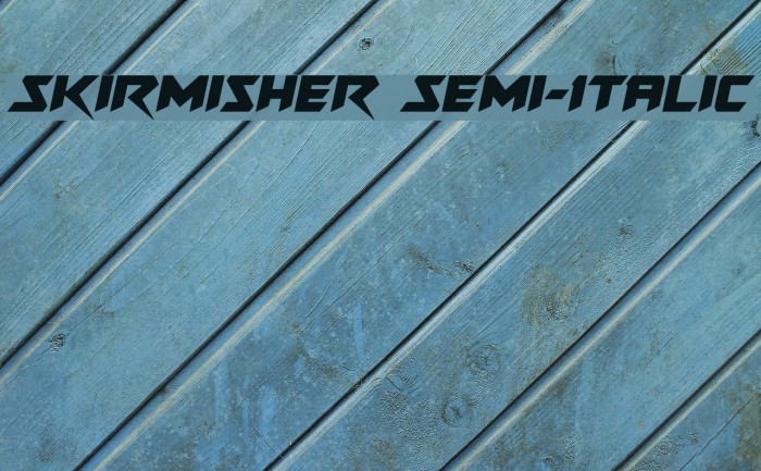 Skirmisher Semi-Italic Шрифта examples