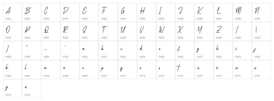Skisterstone Free Regular Character Map