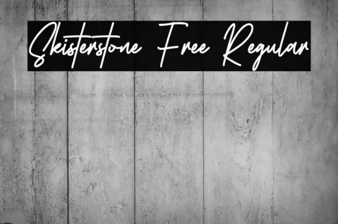 Skisterstone Free Regular Font examples