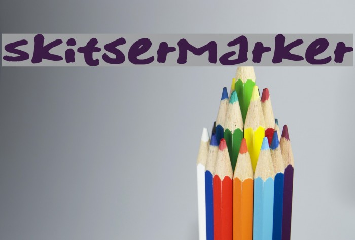 SkitserMarker Font examples