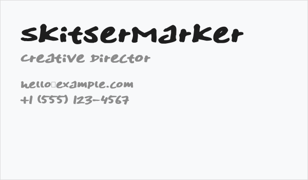SkitserMarker Business Card