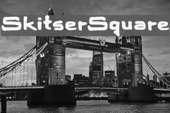 SkitserSquare Font examples