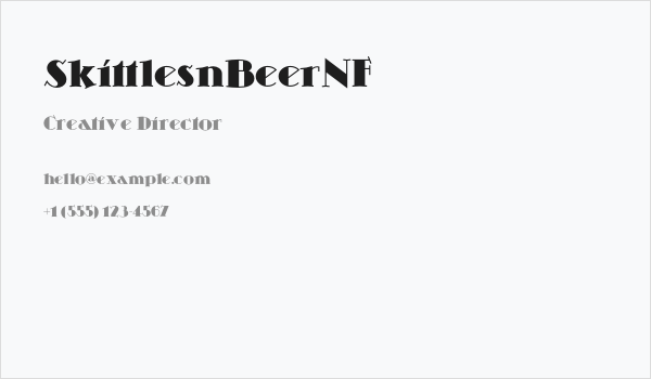 SkittlesnBeerNF Business Card