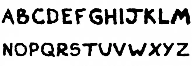 Skiver Schriftart Kleinbuchstaben